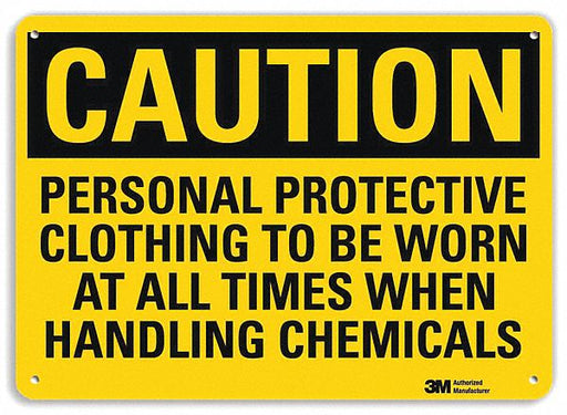 Caution Sign 10 inx14 in Plastic