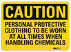 Caution Sign 10 in x 14 in Aluminum