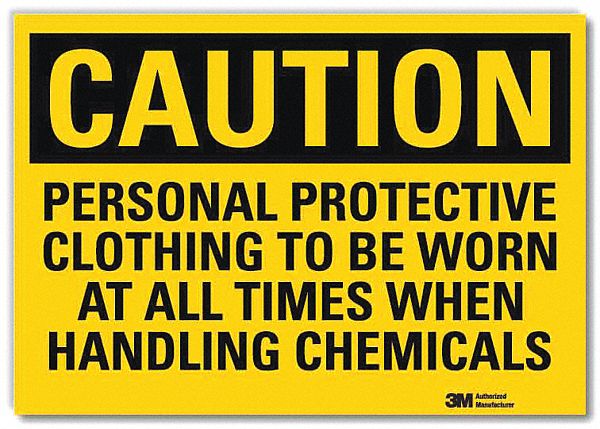 Caution Sign 5 in x 7 in Rflct Sheeting