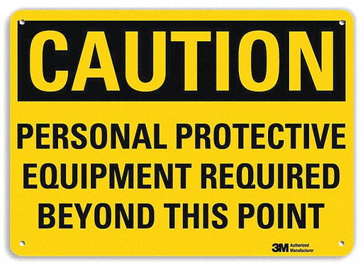 Caution Sign 10 in x 14 in Plastic
