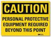 Caution Sign 7inx10in Reflctv Sheeting