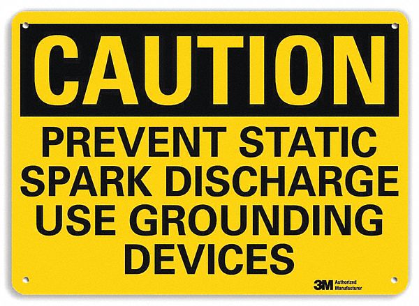 Caution Sign 10 inx14 in Aluminum