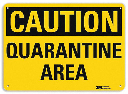 Caution Sign 10 in x 14 in Plastic