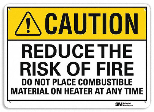Caution Sign 10 in x 14 in Plastic