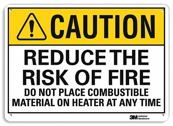 Caution Sign 7 in x 10 in Aluminum