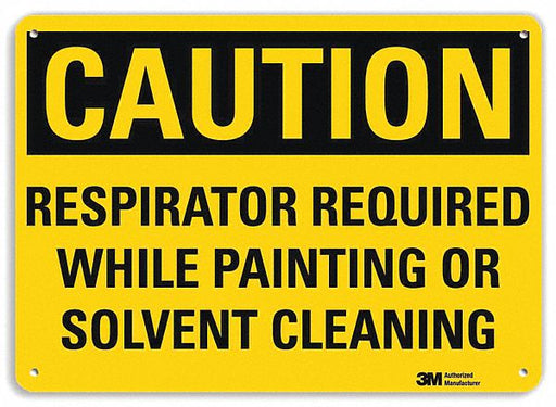 Caution Sign 7 in x 10 in Aluminum