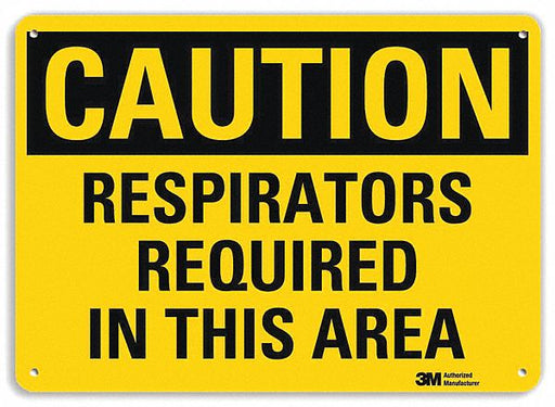 Caution Sign 10 in x 14 in Plastic