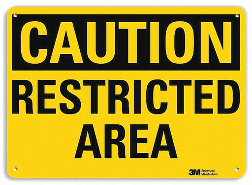 Caution Sign 10 inx14 in Plastic
