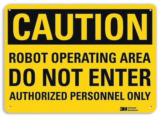 Caution Sign 10 inx14 in Plastic