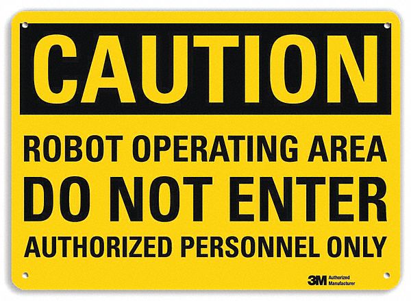 Caution Sign 10 inx14 in Plastic