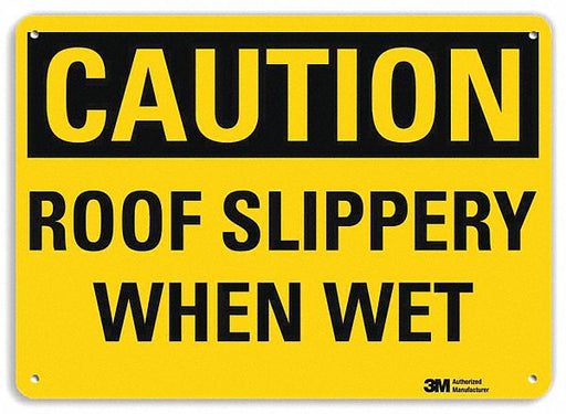 Caution Sign 10 inx14 in Plastic
