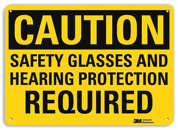 Caution Sign 10 inx14 in Plastic