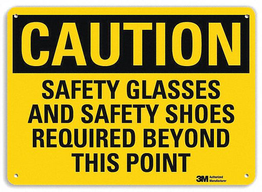 Caution Sign 10 inx14 in Plastic