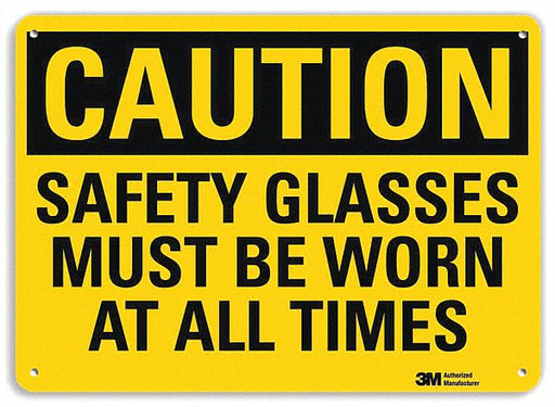 Caution Sign 10 in x 14 in Plastic