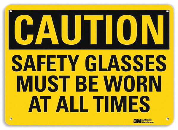 Caution Sign 10 in x 14 in Plastic