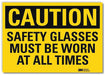 Caution Sign 5 in x 7 in Rflct Sheeting