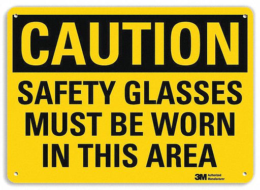 Caution Sign 10 inx14 in Plastic