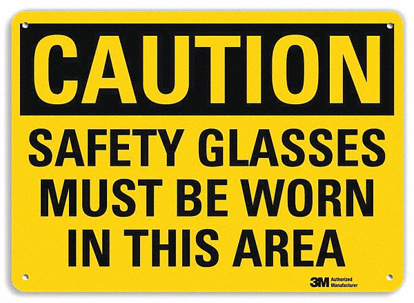 Caution Sign 10 inx14 in Plastic