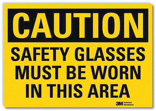 Caution Sign 5inx7in Reflective Sheeting