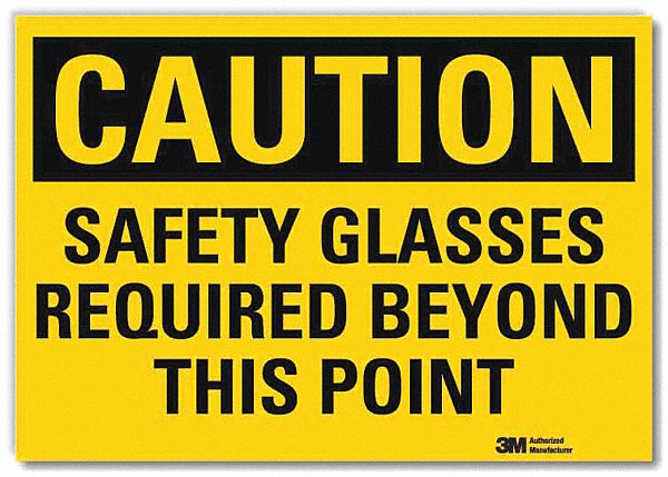 Caution Sign 5inx7in Reflective Sheeting