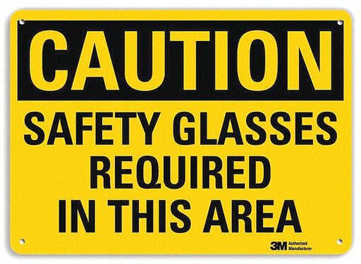 Safety Sign 7 in x 10 in Aluminum