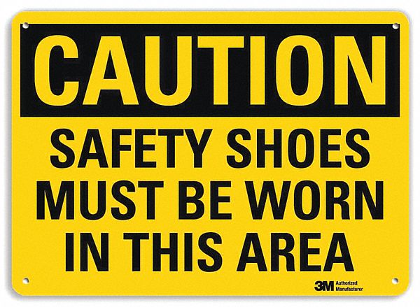 Caution Sign 7 in x 10 in Aluminum
