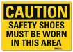 Caution Sign 5 in x 7 in Rflct Sheeting