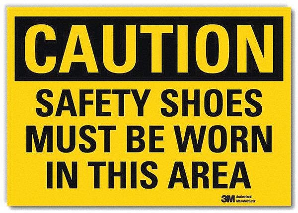 Caution Sign 5 in x 7 in Rflct Sheeting