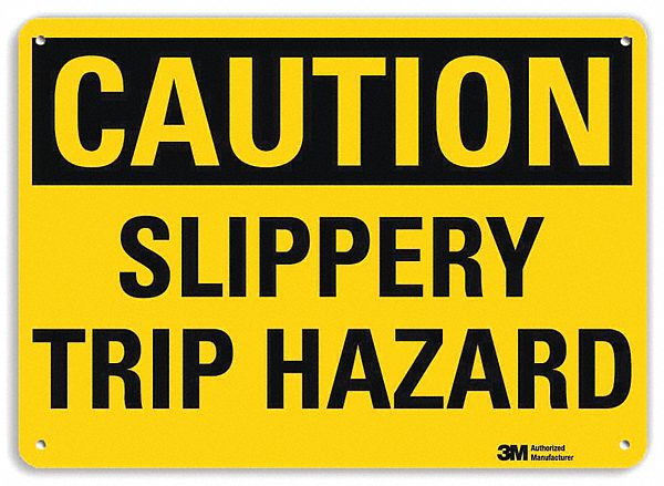 Caution Sign 10 inx14 in Plastic