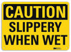Caution Sign 10 in x 14 in Plastic
