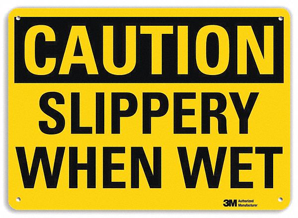 Caution Sign 10 in x 14 in Plastic