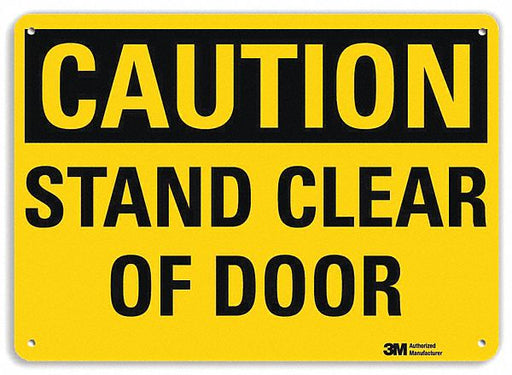 Caution Sign 7 in x 10 in Aluminum