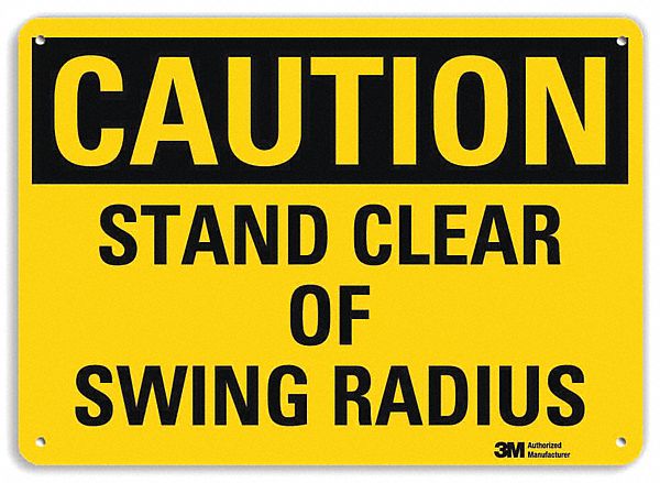 Caution Sign 10 in x 14 in Aluminum