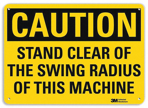 Caution Sign 10 in x 14 in Plastic