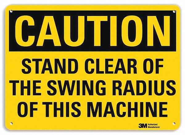 Caution Sign 10 in x 14 in Plastic