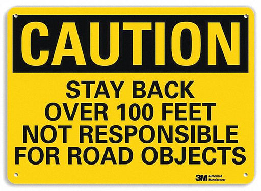 Caution Sign 10 in x 14 in Plastic
