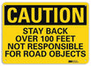 Caution Sign 10 inx14 in Aluminum
