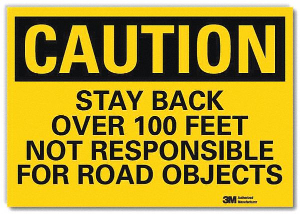 Rflctv Traffic Safety Label 5x7in Plastc