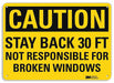 Caution Sign 10 inx14 in Aluminum
