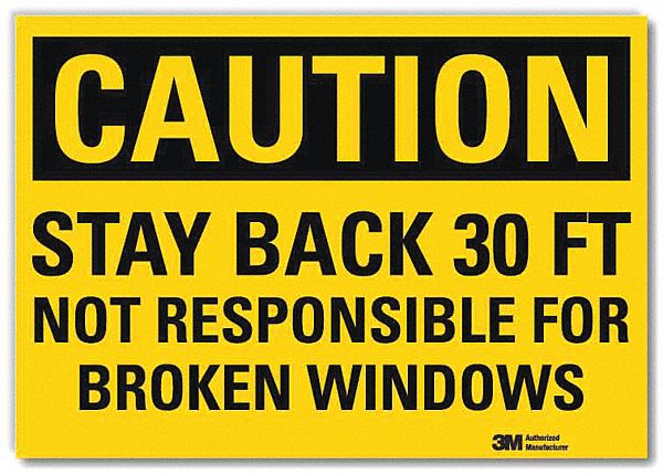 Safety Sign 5 in x 7 in Rflct Sheeting