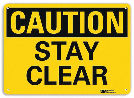 Caution Sign 10 in x 14 in Aluminum