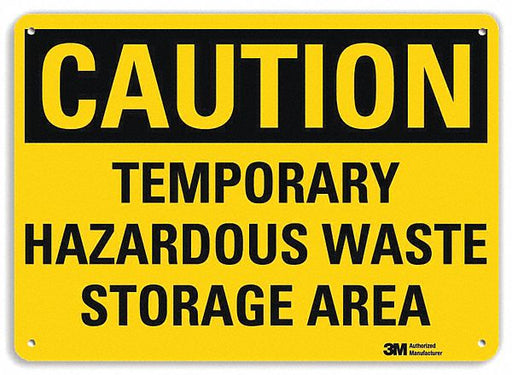 Caution Sign 10 in x 14 in Plastic