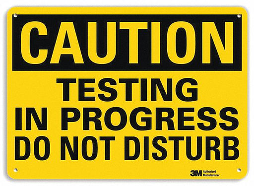 Caution Sign 10 inx14 in Plastic