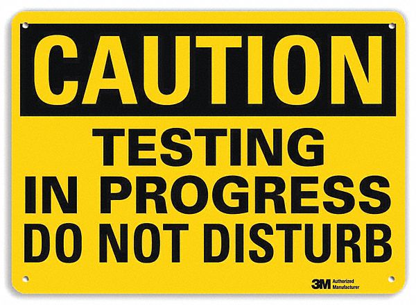 Caution Sign 10 inx14 in Plastic