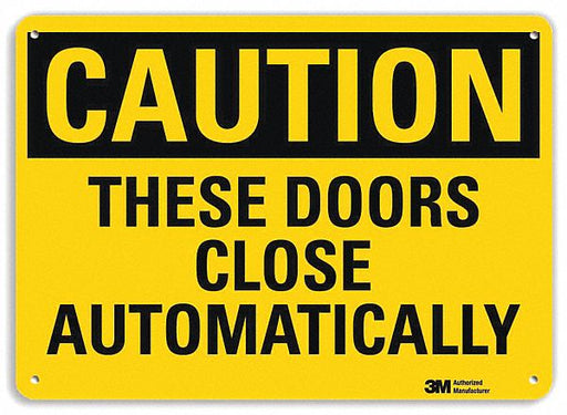 Caution Sign 10 in x 14 in Plastic