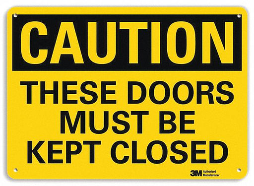 Caution Sign 7 in x 10 in Aluminum