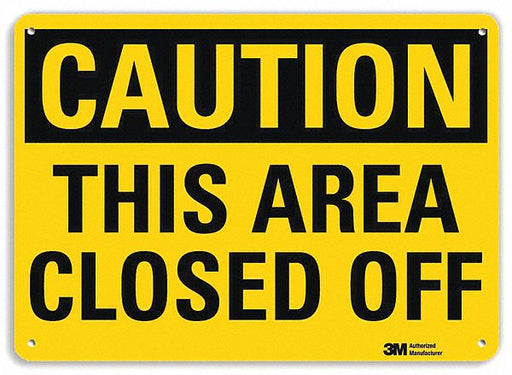 Caution Sign 10 in x 14 in Plastic