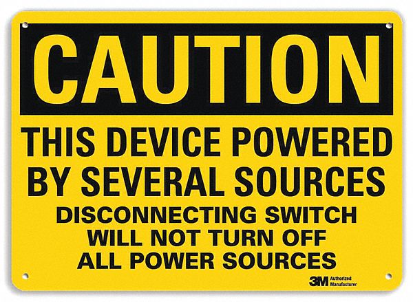 Caution Sign 10 in x 14 in Aluminum