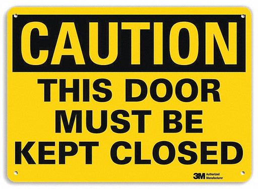 Caution Sign 10 in x 14 in Plastic