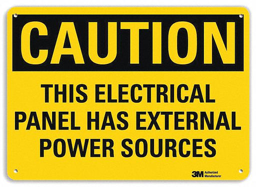 Caution Sign 10 in x 14 in Plastic
